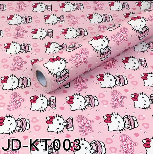 Giấy decal cuộn hello kitty hồng 4